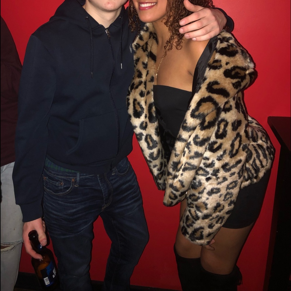 cheetah print jacket perfect for a night out !!